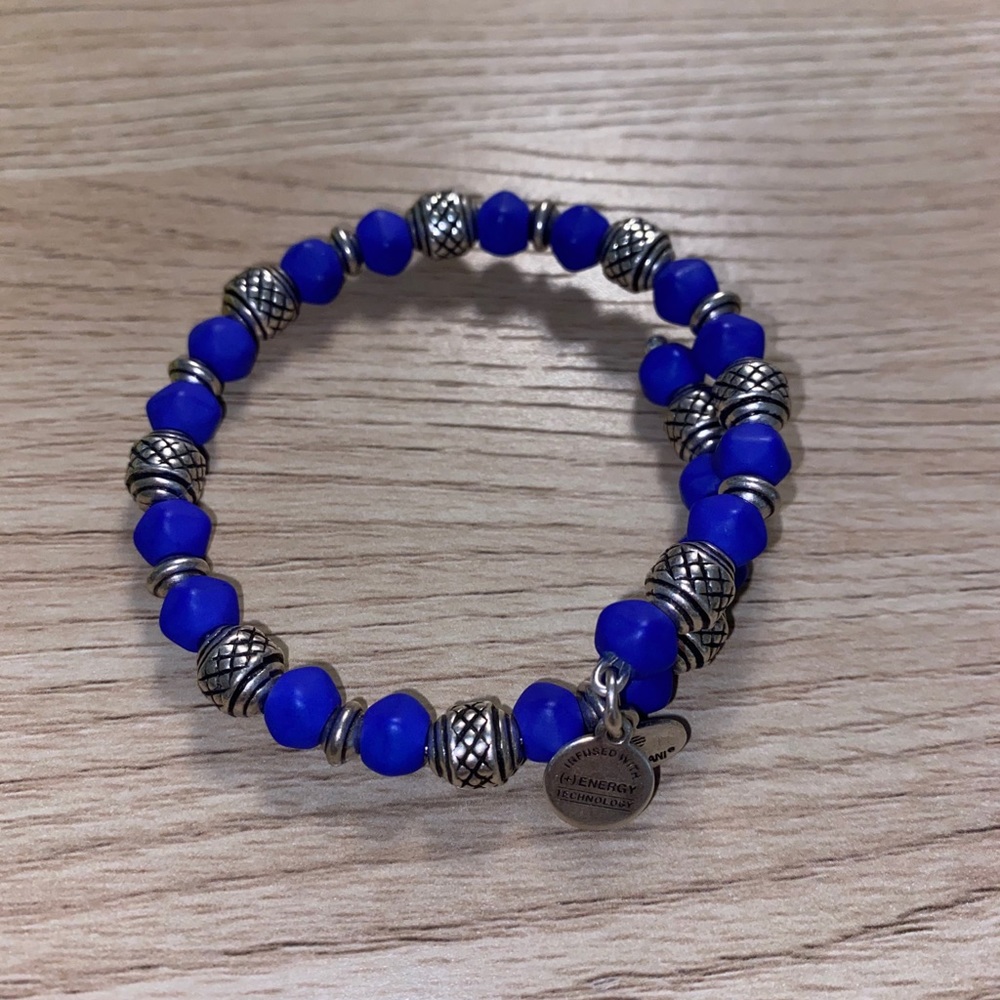 Alex and Ani Royal Blue Beaded Bracelet